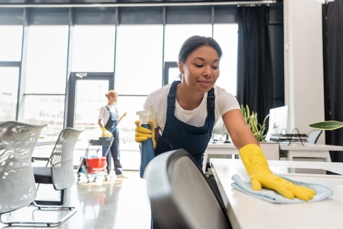 What supplies are needed to clean an office