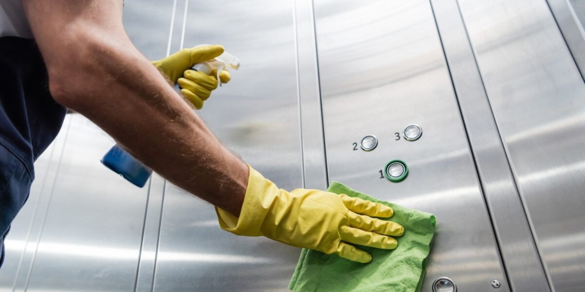 How do you clean an elevator?